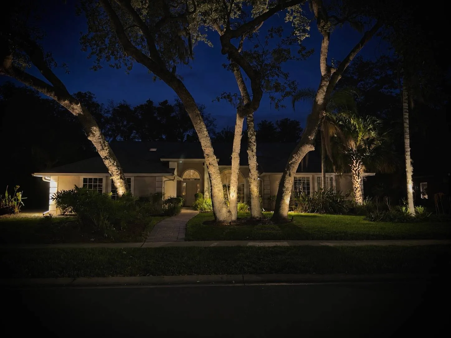 Full residential landscape lighting install in Orlando, FL